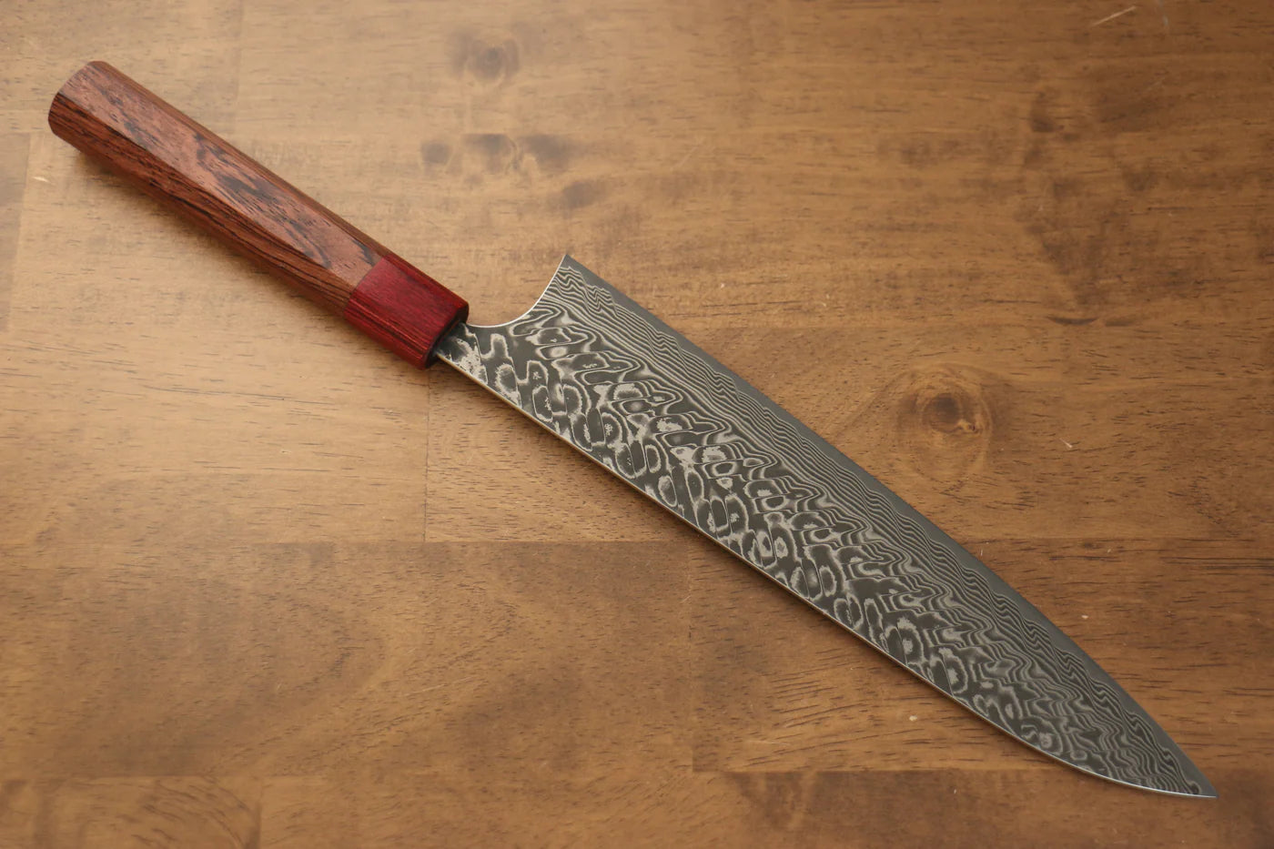 Yoshimi Kato R2/SG2 ดามัสกัส มีดกิวโตะ Gyuto มีดทำครัวญี่ปุ่น 240mm ด้ามฮอนดูรัสแดง