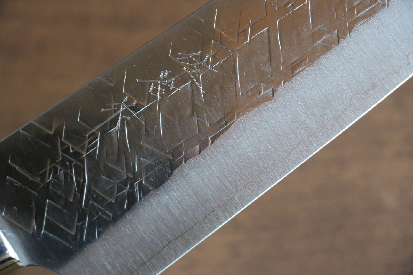 Takeshi Saji SRS13 ลายค้อนตี มีดกิวโตะ Gyuto มีดทำครัวญี่ปุ่น 240mm ด้ามเทอร์คอยซ์สีน้ำเงิน