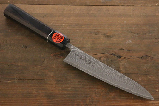 Shigeki Tanaka R2/SG2 ดามัสกัส มีดขนาดเล็ก  Petty มีดทำครัวญี่ปุ่น 150mm ด้ามไม้มะเกลือ