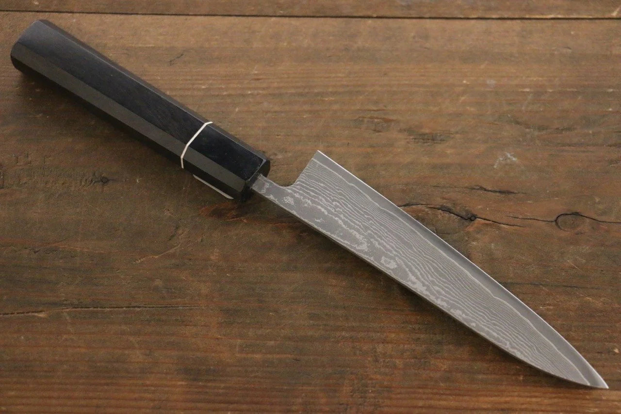 Shigeki Tanaka R2/SG2 ดามัสกัส มีดขนาดเล็ก  Petty มีดทำครัวญี่ปุ่น 150mm ด้ามไม้มะเกลือ