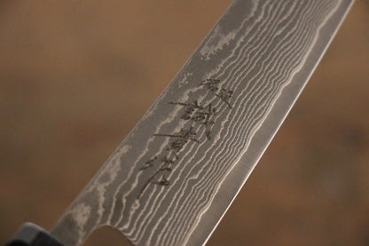 Shigeki Tanaka R2/SG2 ดามัสกัส มีดขนาดเล็ก  Petty มีดทำครัวญี่ปุ่น 150mm ด้ามไม้มะเกลือ
