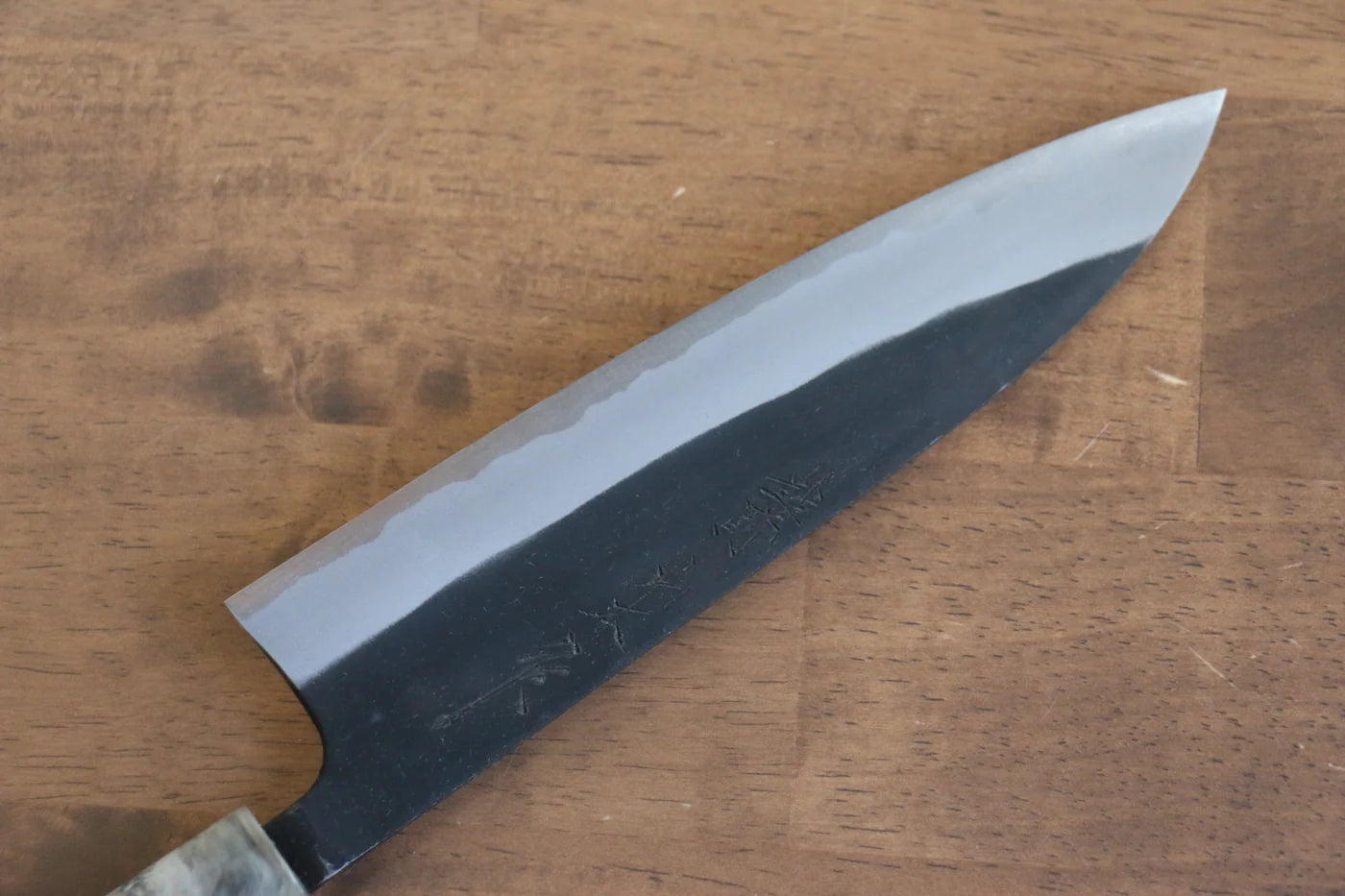 Nao Yamamoto White Steel (เหล็กกล้าขาว) No.2 Kurouchi มีดกิวโตะ Gyuto มีดทำครัวญี่ปุ่น 180mm ด้ามซากุระ
