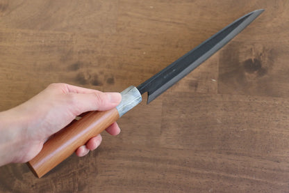 Nao Yamamoto White Steel (เหล็กกล้าขาว) No.2 Kurouchi มีดกิวโตะ Gyuto มีดทำครัวญี่ปุ่น 180mm ด้ามซากุระ