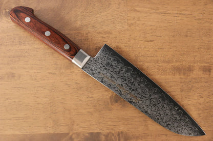 Sakai Takayuki Kukipapa VG10 ดามัสกัส 17 ชั้น ขัดขึ้นเงากระจก มีด Santoku มีดทำครัวญี่ปุ่น 170mm