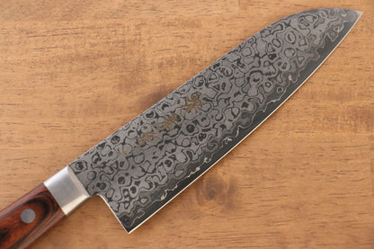 Sakai Takayuki Kukipapa VG10 ดามัสกัส 17 ชั้น ขัดขึ้นเงากระจก มีด Santoku มีดทำครัวญี่ปุ่น 170mm