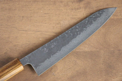 Seisuke Tsukikage AUS10 ขัด ดามัสกัส ลายค้อนตี มีดกิวโตะ Gyuto มีดทำครัวญี่ปุ่น 210mm ด้ามโอ๊ค