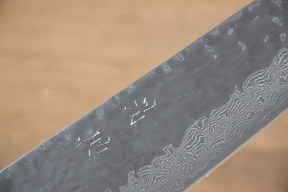 Seisuke Tsukikage AUS10 ขัด ดามัสกัส ลายค้อนตี มีดกิวโตะ Gyuto มีดทำครัวญี่ปุ่น 210mm ด้ามโอ๊ค