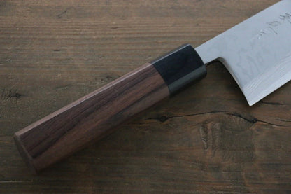 Hideo Kitaoka Blue Steel (บลูสตีล) No.2 ดามัสกัส มีด Deba มีดทำครัวญี่ปุ่น 150mm ด้ามไม้พะยูง