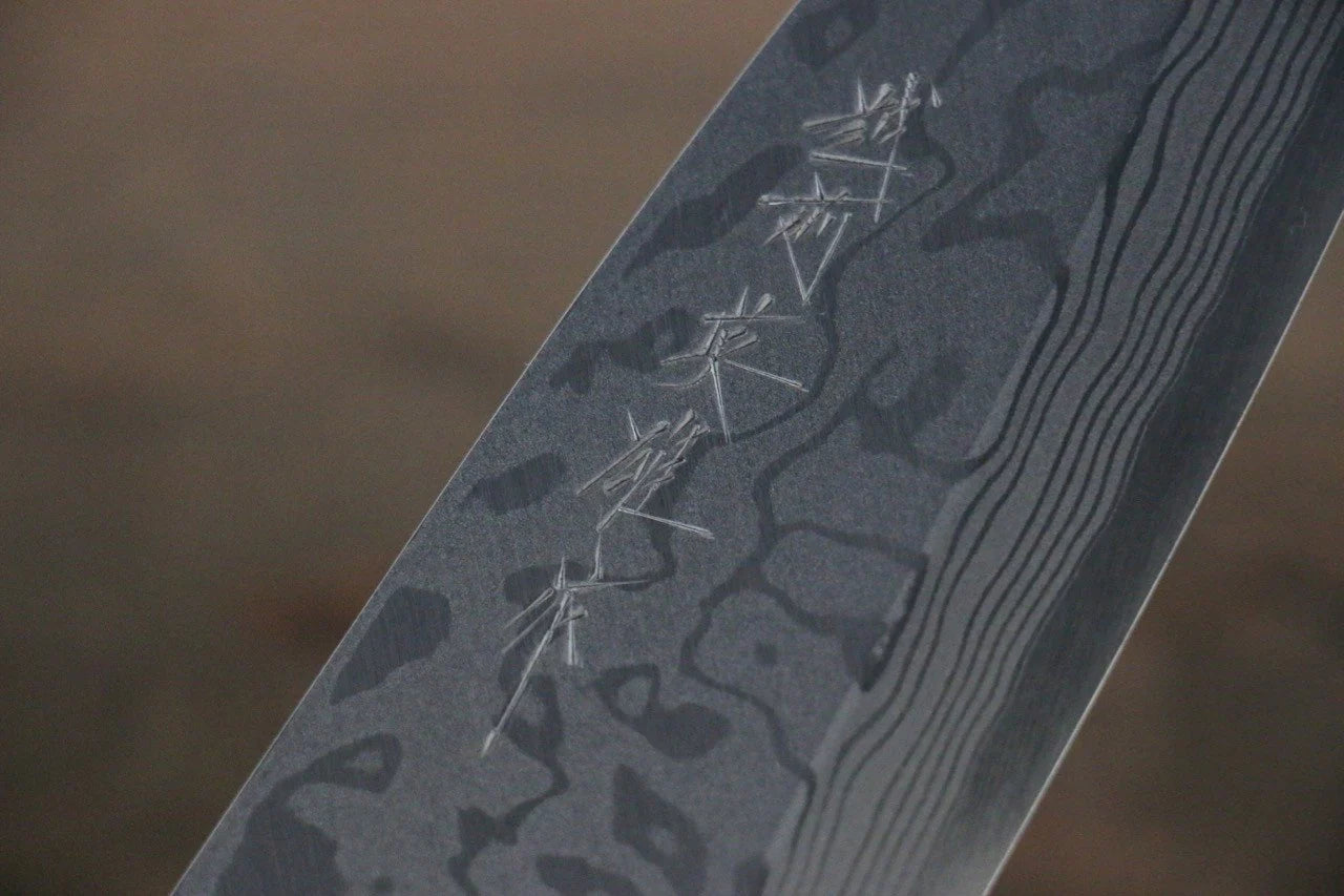 Hideo Kitaoka Blue Steel (บลูสตีล) No.2 ดามัสกัส มีด Deba มีดทำครัวญี่ปุ่น 150mm ด้ามไม้พะยูง