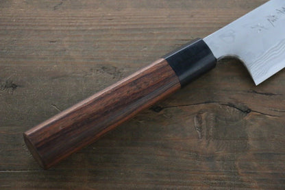 Hideo Kitaoka Blue Steel (บลูสตีล) No.2 ดามัสกัส มีด Funayuki มีดทำครัวญี่ปุ่น 170mm ด้ามไม้พะยูง