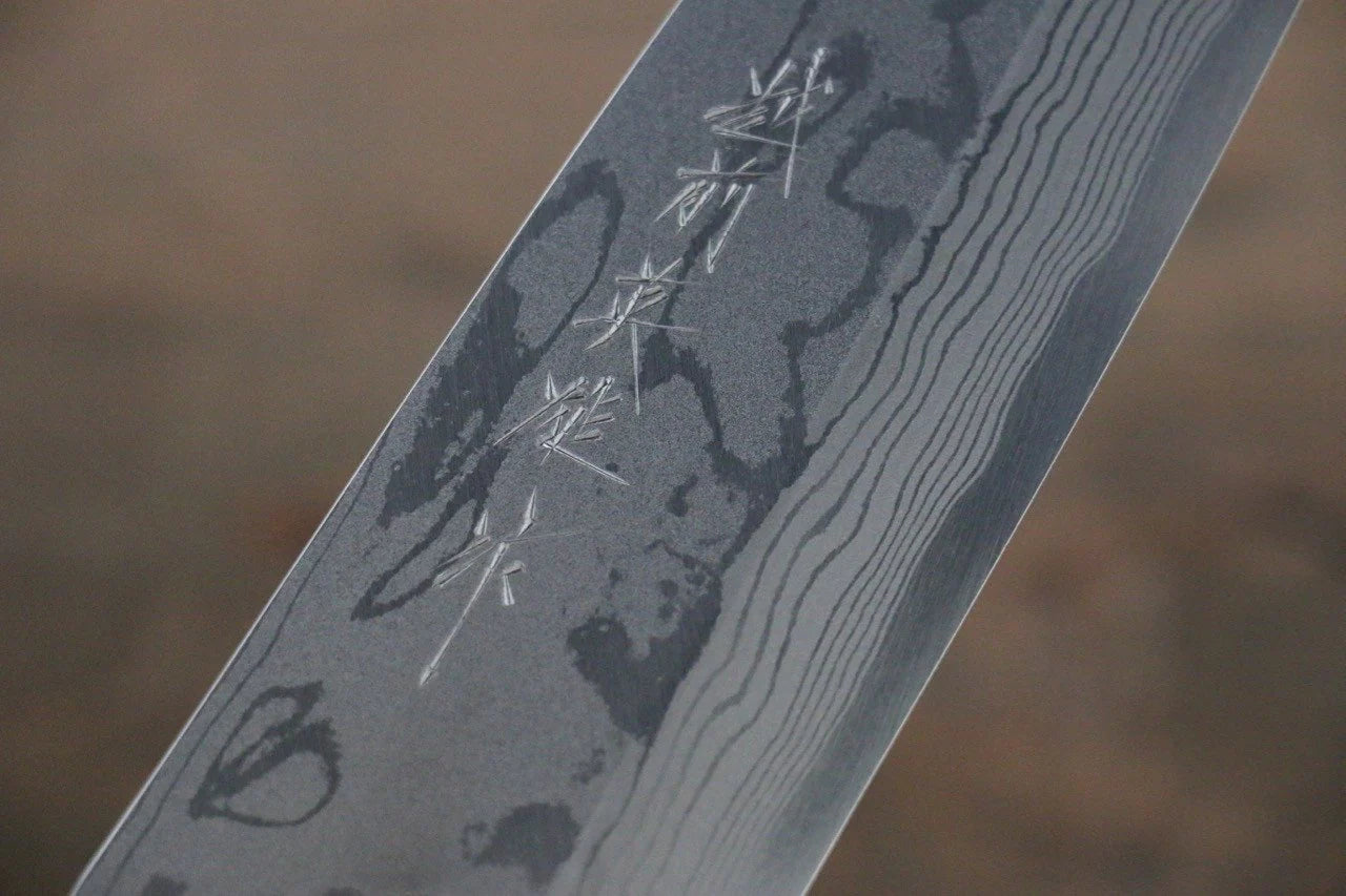 Hideo Kitaoka Blue Steel (บลูสตีล) No.2 ดามัสกัส มีด Funayuki มีดทำครัวญี่ปุ่น 170mm ด้ามไม้พะยูง