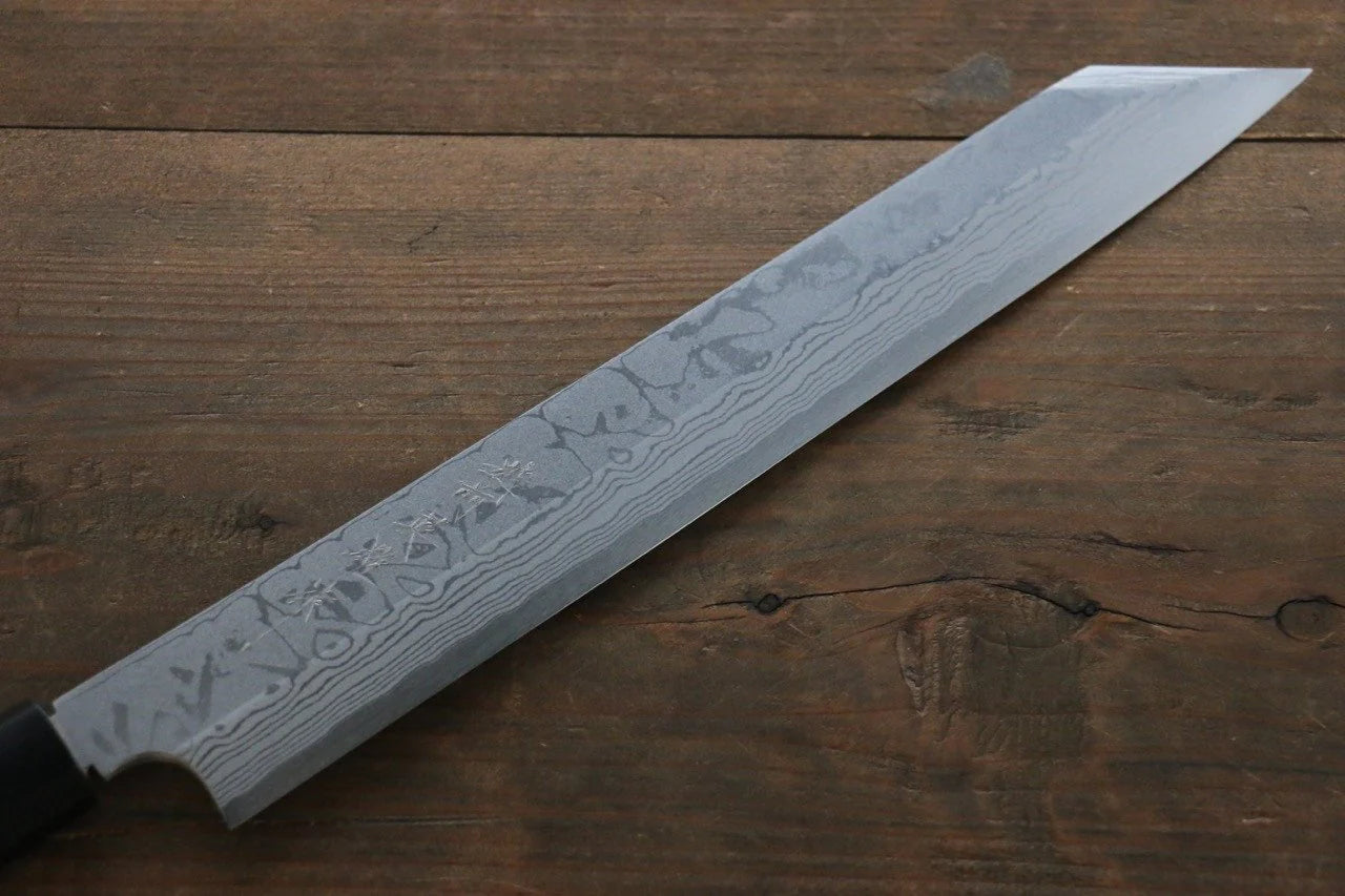 Hideo Kitaoka Blue Steel (บลูสตีล) No.2 ดามัสกัส มีด Kiritsuke Yanagiba มีดทำครัวญี่ปุ่น 270mm ด้ามไม้พะยูง