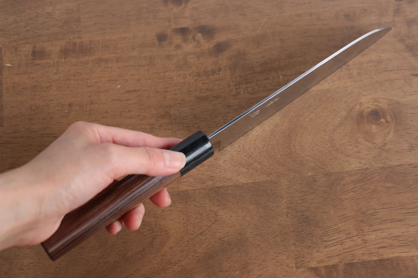Seisuke VG10 ลายค้อนตี (กลม) มีด Santoku มีดทำครัวญี่ปุ่น 165mm ด้ามสีม่วง