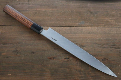 Hideo Kitaoka Blue Steel (บลูสตีล) No.2 ดามัสกัส มีด Yanagiba มีดทำครัวญี่ปุ่น 240mm ด้ามไม้พะยูง