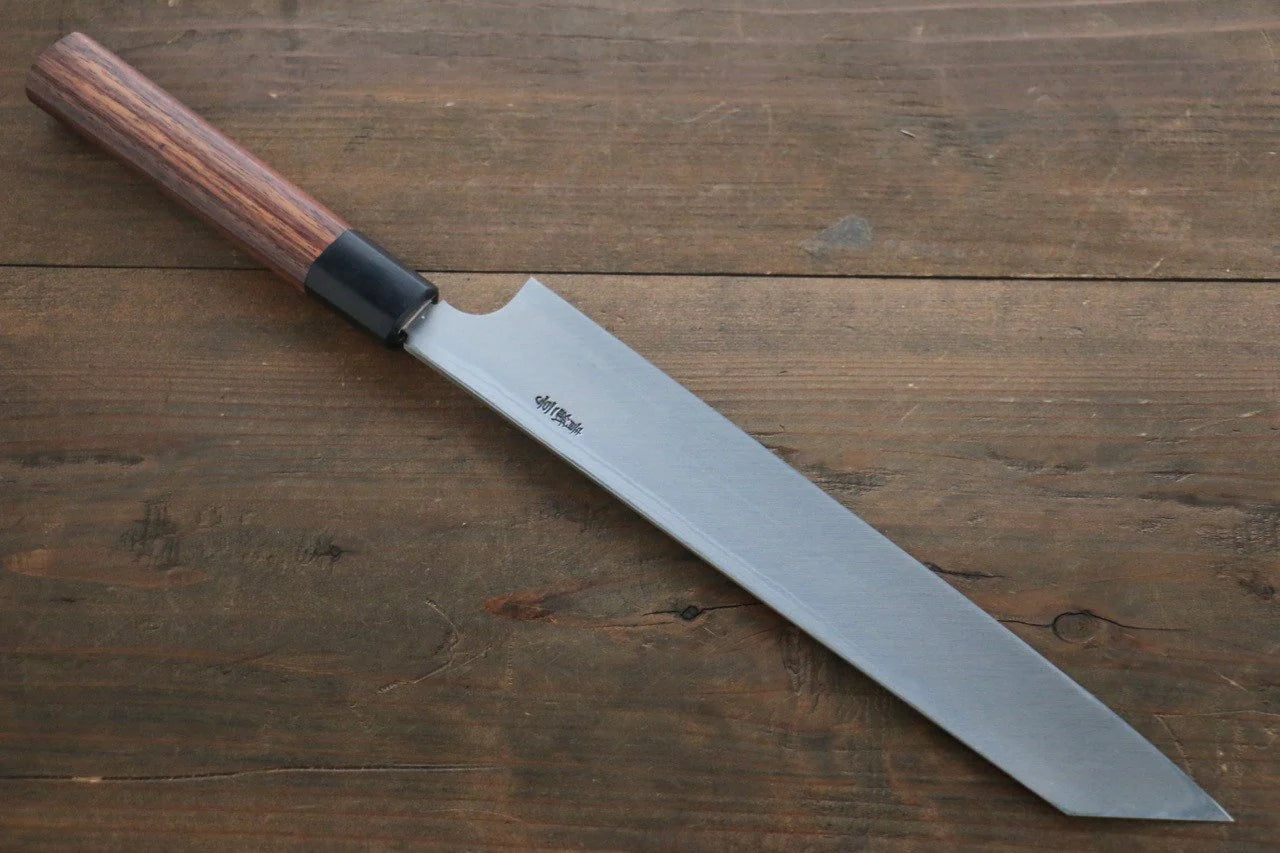 Hideo Kitaoka Blue Steel (บลูสตีล) No.2 ดามัสกัส มีด Kiritsuke Yanagiba มีดทำครัวญี่ปุ่น 240mm ด้ามไม้พะยูง