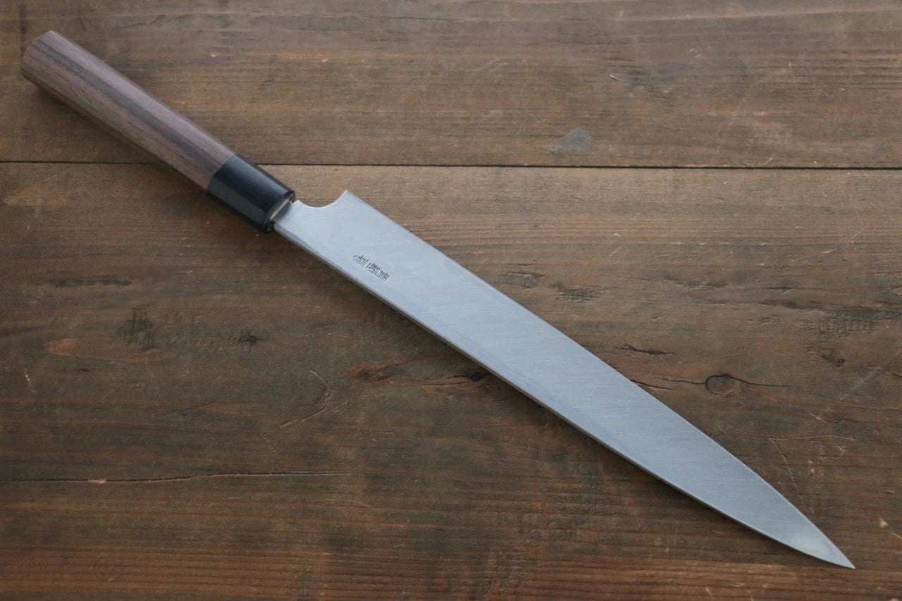 Hideo Kitaoka Blue Steel (บลูสตีล) No.2 ดามัสกัส มีด Yanagiba มีดทำครัวญี่ปุ่น 270mm ด้ามไม้พะยูง