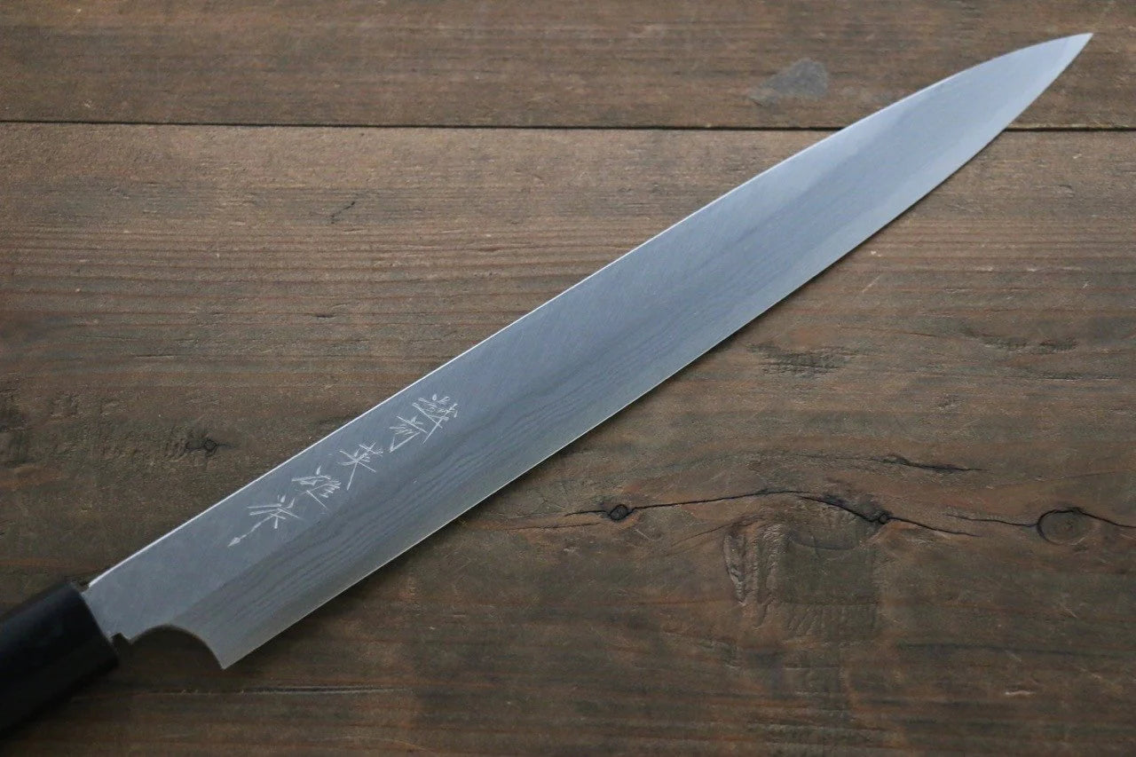 Hideo Kitaoka Blue Steel (บลูสตีล) No.2 ดามัสกัส มีด Yanagiba มีดทำครัวญี่ปุ่น 270mm ด้ามไม้พะยูง