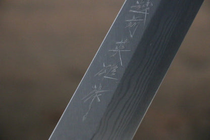 Hideo Kitaoka Blue Steel (บลูสตีล) No.2 ดามัสกัส มีด Yanagiba มีดทำครัวญี่ปุ่น 270mm ด้ามไม้พะยูง