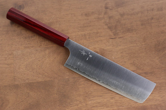 Kei Kobayashi R2/SG2 มีดหั่นผัก Nakiri มีดทำครัวญี่ปุ่น 165mm ด้ามเคลือบสีเเดง