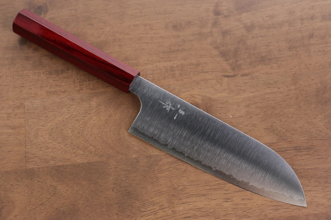 Kei Kobayashi R2/SG2 มีด Santoku มีดทำครัวญี่ปุ่น 170mm ด้ามเคลือบสีเเดง