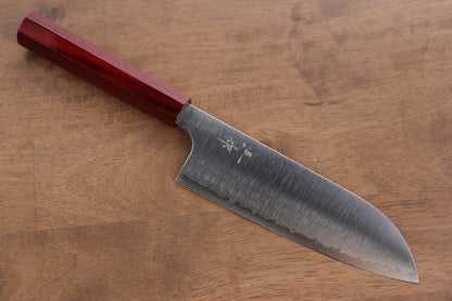 Kei Kobayashi R2/SG2 มีด Santoku มีดทำครัวญี่ปุ่น 170mm ด้ามเคลือบสีเเดง