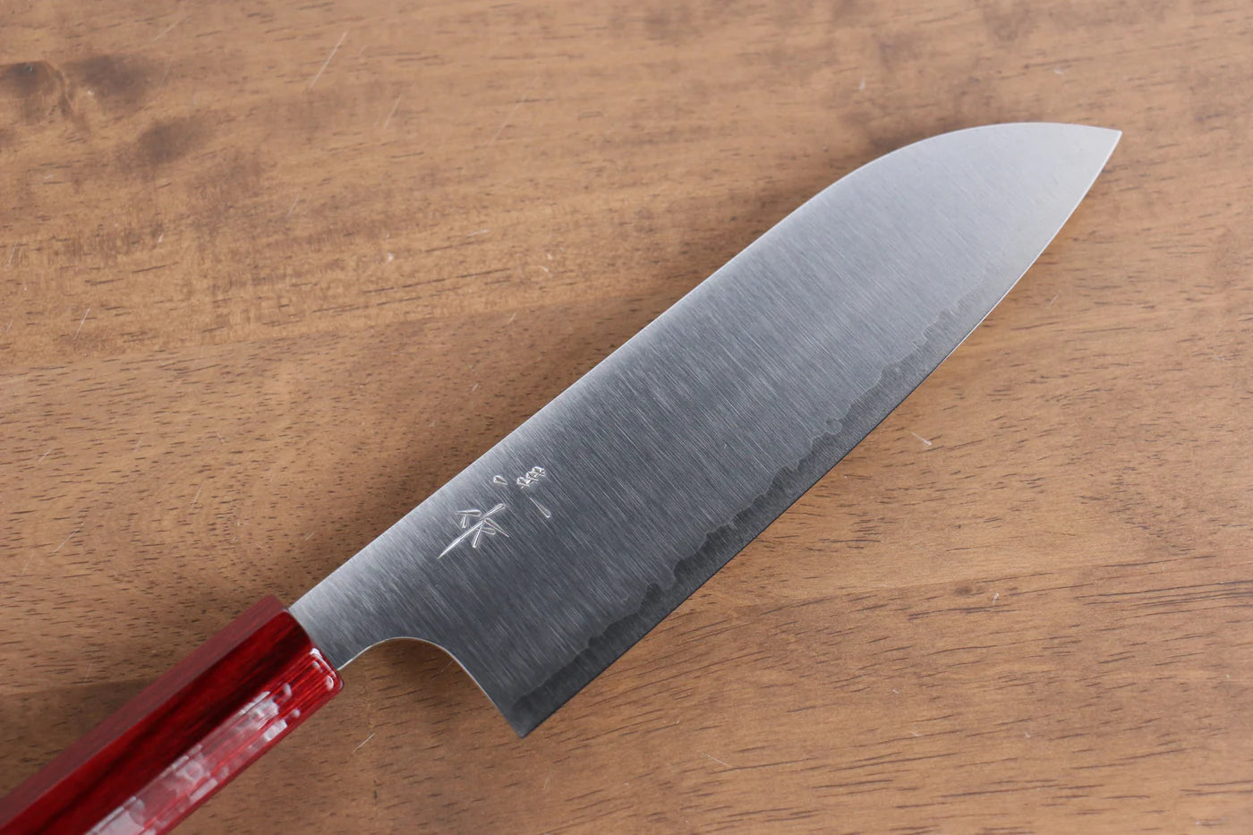 Kei Kobayashi R2/SG2 มีด Santoku มีดทำครัวญี่ปุ่น 170mm ด้ามเคลือบสีเเดง