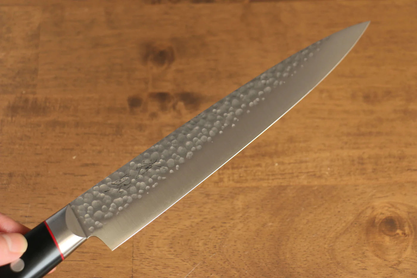 Seisuke PRO-J VG10 ลายค้อนตี มีดสไลซ์ มีดทำครัวญี่ปุ่น 210mm ด้าม Micarta ดำ