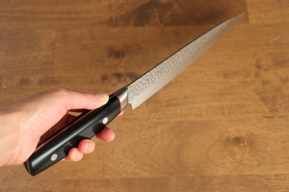 Seisuke PRO-J VG10 ลายค้อนตี มีดสไลซ์ มีดทำครัวญี่ปุ่น 210mm ด้าม Micarta ดำ