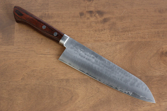 Kunihira Tanzo VG1 ลายค้อนตี มีดกิวโตะ Gyuto มีดทำครัวญี่ปุ่น 180mm ด้ามมะฮอกกานี