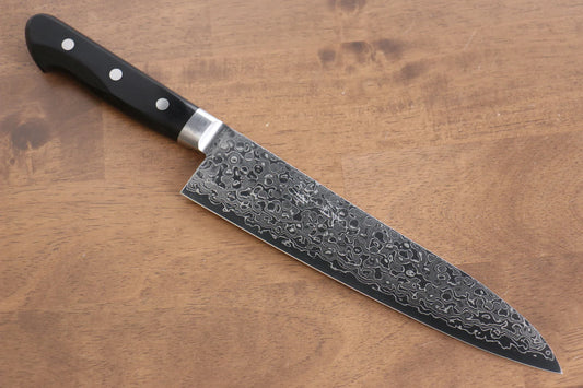 Seisuke AUS10 45 ชั้น ขัดขึ้นเงากระจก ลายดามัสกัส มีดกิวโตะ Gyuto มีดทำครัวญี่ปุ่น 210mm ด้ามไม้ Pakka wood สีดำ
