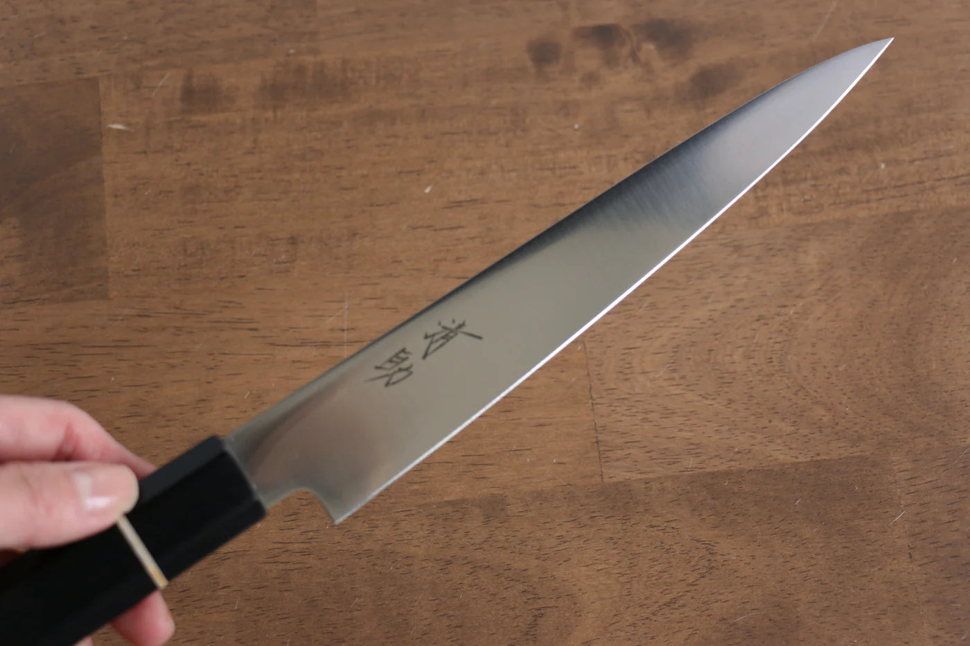 Seisuke โมลิบดินัม มีดสไลซ์ มีดทำครัวญี่ปุ่น 180mm ไม้ Pakka wood สีดำด้าม