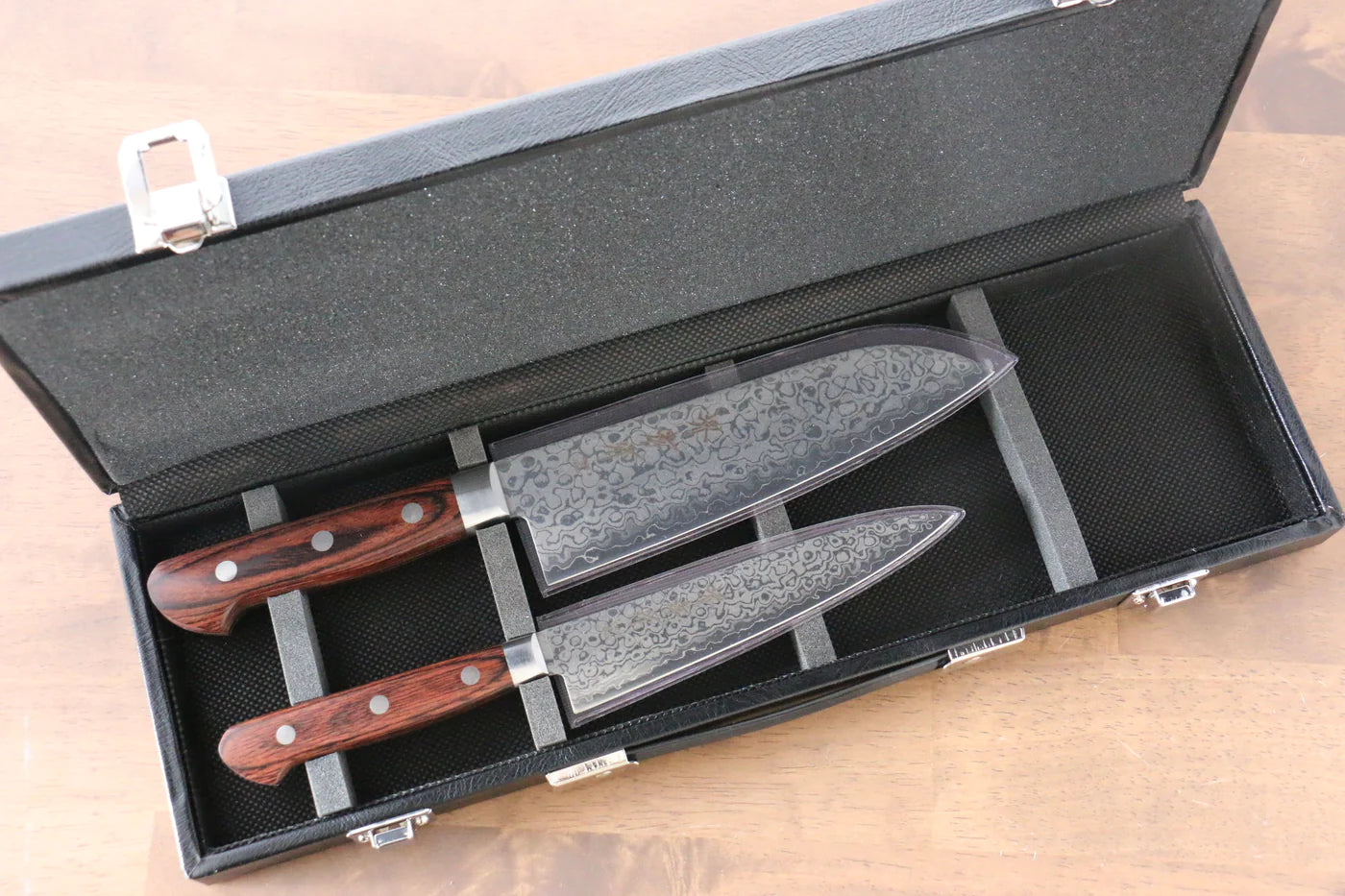 Sakai Takayuki VG10 ดามัสกัส 17 ชั้น ขัดขึ้นเงากระจก มีด Japanese Santoku & มีดขนาดเล็ก  Petty มีดทำครัวญี่ปุ่น mm
