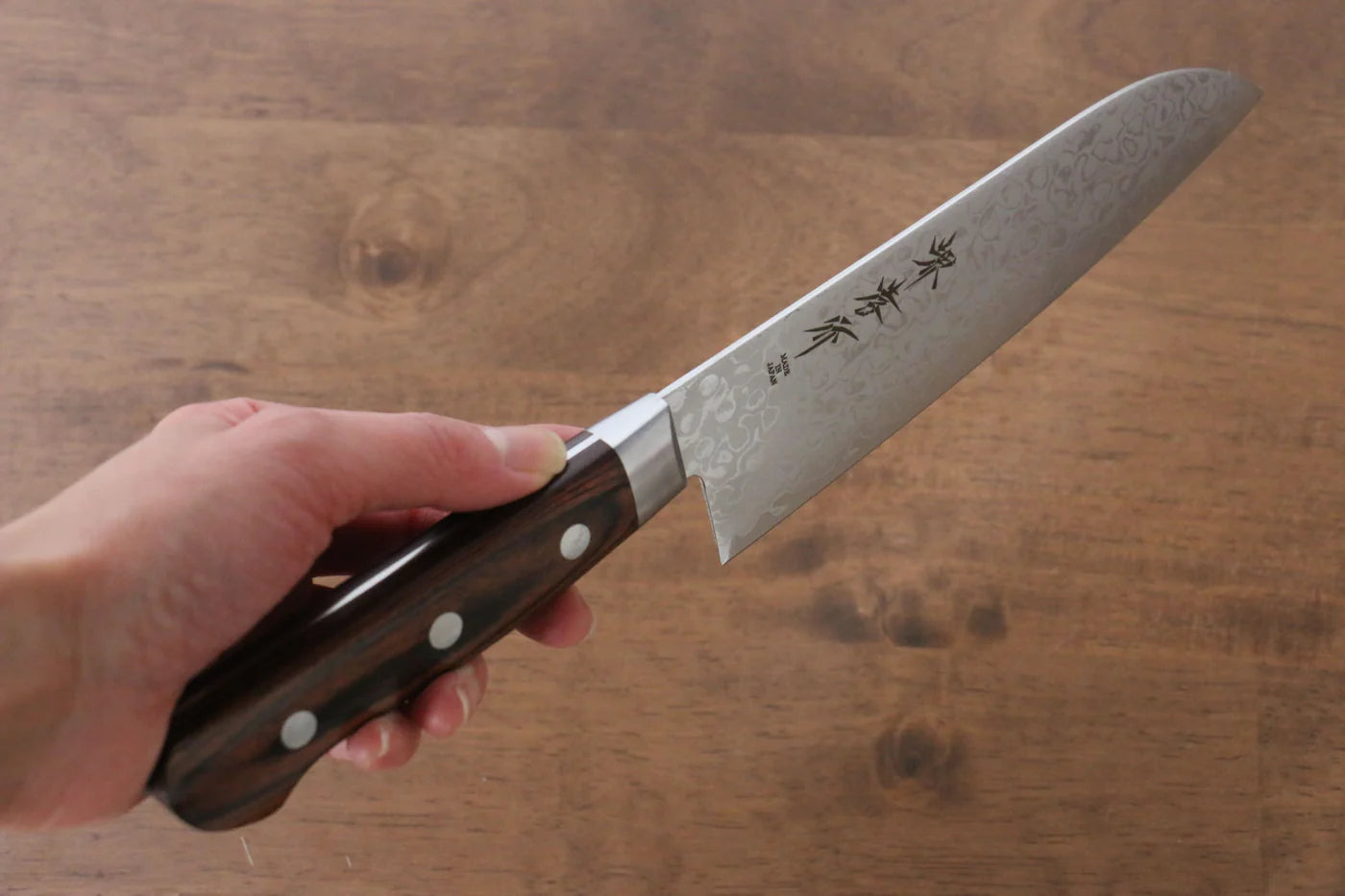 Sakai Takayuki VG10 ดามัสกัส 17 ชั้น ขัดขึ้นเงากระจก มีด Japanese Santoku & มีดขนาดเล็ก  Petty มีดทำครัวญี่ปุ่น mm