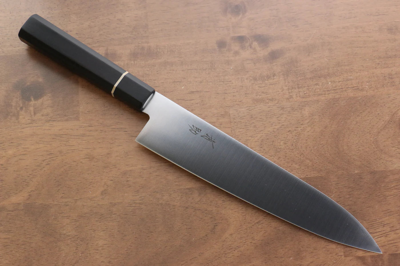Seisuke โมลิบดินัม มีดกิวโตะ Gyuto มีดทำครัวญี่ปุ่น 210mm ไม้ Pakka wood สีดำด้าม