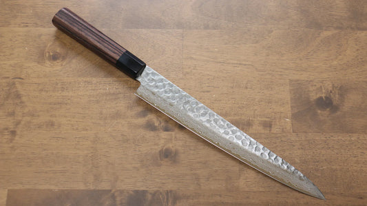 Seisuke AUS10 ดามัสกัส 45 ชั้น มีดเลาะเอ็น Sujihiki มีดทำครัวญี่ปุ่น 250mm ด้ามไม้พะยูง