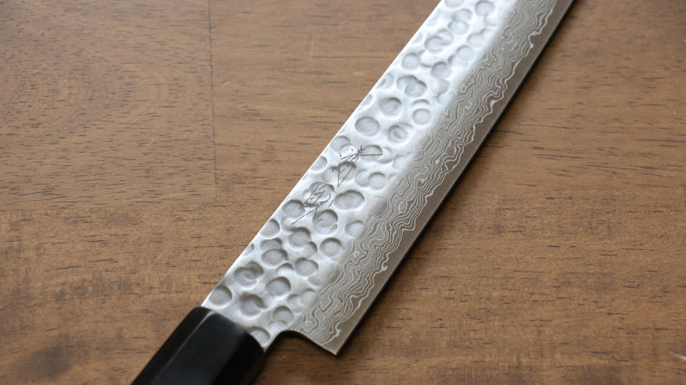 Seisuke AUS10 ดามัสกัส 45 ชั้น มีดเลาะเอ็น Sujihiki มีดทำครัวญี่ปุ่น 250mm ด้ามไม้พะยูง