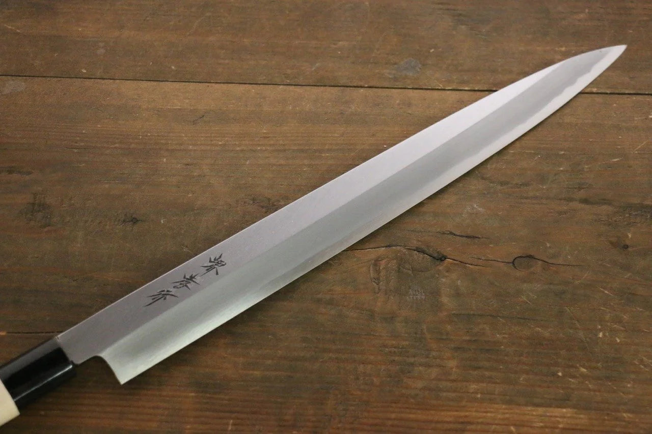 Sakai Takayuki Kasumi White Steel (เหล็กกล้าขาว) มีด Yanagiba มีดทำครัวญี่ปุ่น ด้ามต้นเเมกโนเลีย