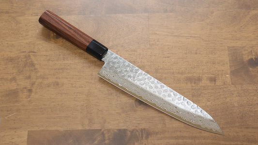 Seisuke AUS10 ดามัสกัส 45 ชั้น มีดกิวโตะ Gyuto มีดทำครัวญี่ปุ่น 210mm ด้ามไม้พะยูง