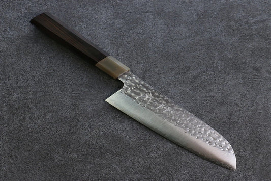 Yu Kurosaki Senko R2/SG2 ลายค้อนตี มีด Santoku มีดทำครัวญี่ปุ่น 165mm ด้ามไม้มะเกลือ