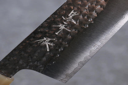 Yu Kurosaki Senko R2/SG2 ลายค้อนตี มีด Santoku มีดทำครัวญี่ปุ่น 165mm ด้ามไม้มะเกลือ