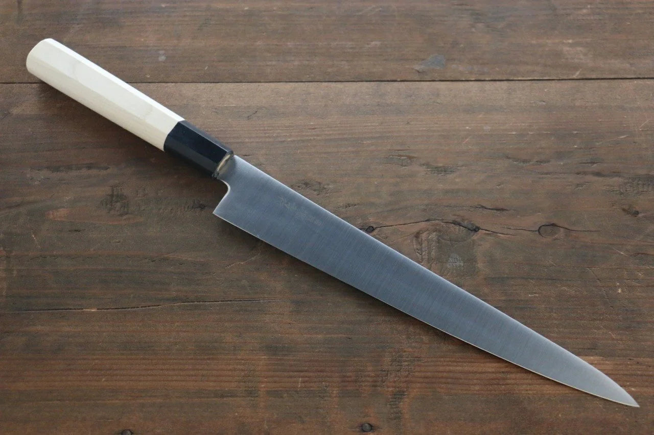 Sakai Takayuki Grand Chef Grand Chef Swedish Steel (เหล็กสวีเดน) มีดเลาะเอ็น Sujihiki มีดทำครัวญี่ปุ่น 240mm ด้ามต้นเเมกโนเลีย