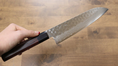 Seisuke AUS10 ดามัสกัส 45 ชั้น มีด Santoku มีดทำครัวญี่ปุ่น 180mm ด้ามไม้พะยูง