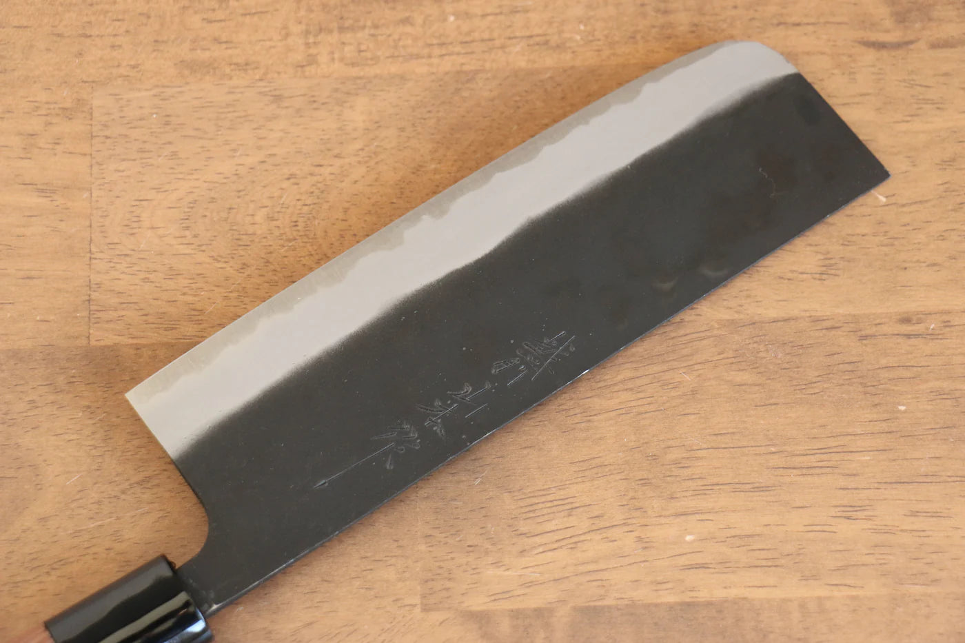 Nao Yamamoto White Steel (เหล็กกล้าขาว) Kurouchi มีดหั่นผัก Nakiri มีดทำครัวญี่ปุ่น 180mm ด้ามไม้วอลนัท