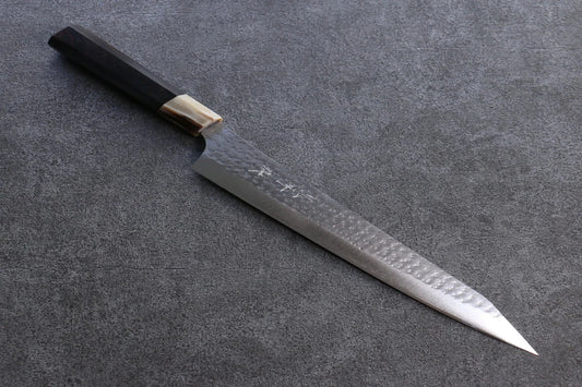 Yu Kurosaki Senko R2/SG2 ลายค้อนตี มีดเลาะเอ็น Sujihiki มีดทำครัวญี่ปุ่น 270mm ไม้มะเกลือด้าม