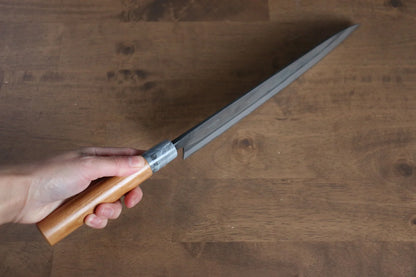 Nao Yamamoto White Steel (เหล็กกล้าขาว) No.2 Kurouchi มีดเลาะเอ็น Sujihiki มีดทำครัวญี่ปุ่น 270mm ด้ามซากุระ