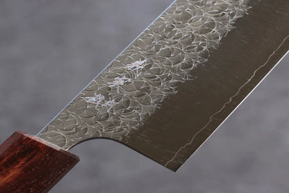 Yoshimi Kato Minamo R2/SG2 ลายค้อนตี มีด Santoku มีดทำครัวญี่ปุ่น 165mm ด้ามโอ๊ค