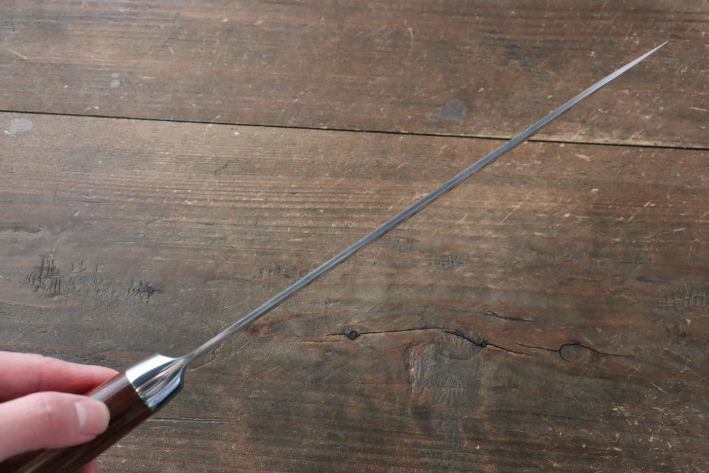 Takeshi Saji SRS13 ลายค้อนตี มีดกิวโตะ Gyuto มีดทำครัวญี่ปุ่น 210mm ด้ามไม้ Pakka wood สีแดง