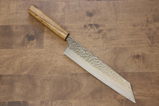 Seisuke Tsukikage AUS10 ขัด ดามัสกัส ลายค้อนตี มีด Kiritsuke มีดทำครัวญี่ปุ่น 240mm ด้ามโอ๊ค