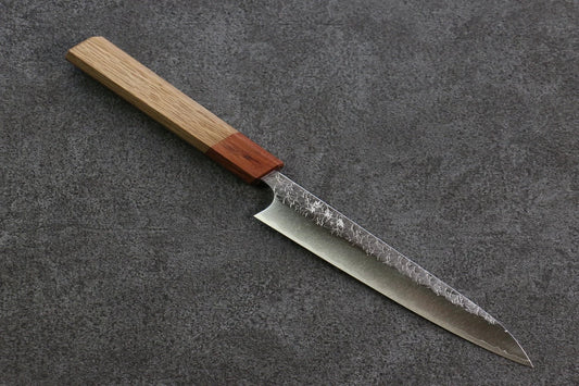 Yoshimi Kato Minamo R2/SG2 ลายค้อนตี มีดขนาดเล็ก  Petty มีดทำครัวญี่ปุ่น 150mm ด้ามโอ๊ค