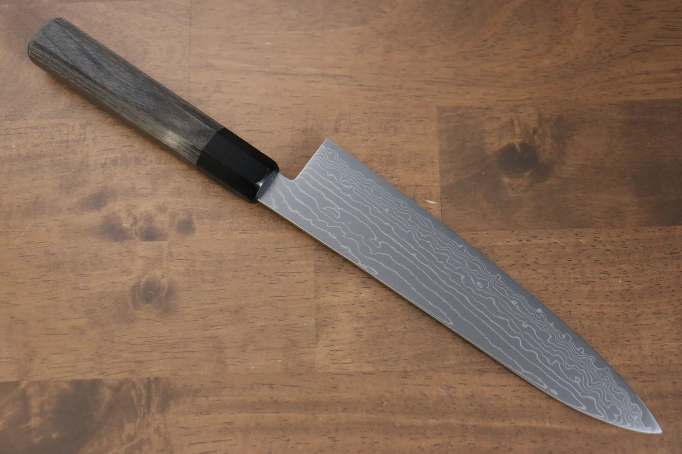 Kajin เหล็กโคบอลด์พิเศษ ดามัสกัส มีดกิวโตะ Gyuto มีดทำครัวญี่ปุ่น 210mm ด้ามไม้ Pakka wood สีเทา